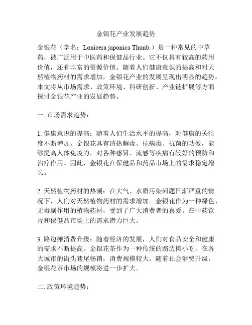 金银花产业发展趋势