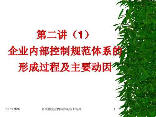 企业内部控制基本规范讲解ppt课件