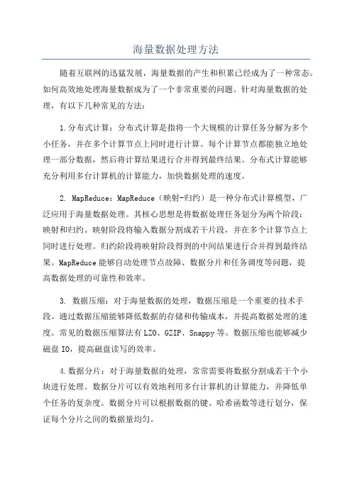 海量数据处理方法