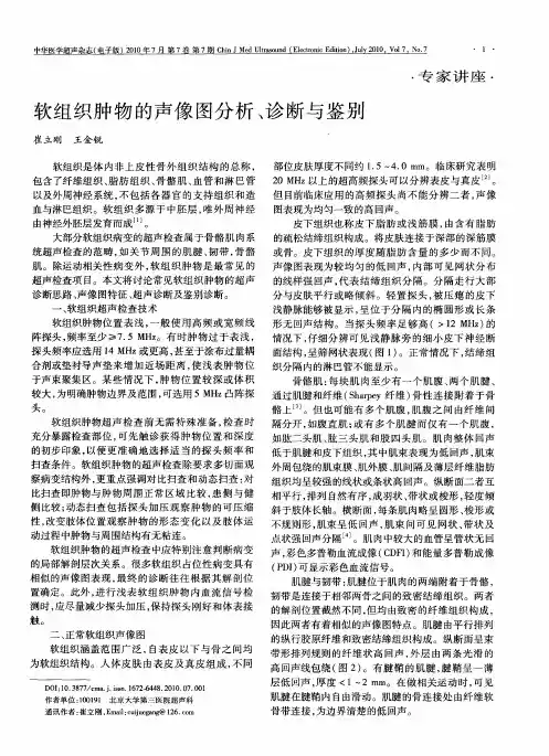 软组织肿物的声像图分析、诊断与鉴别