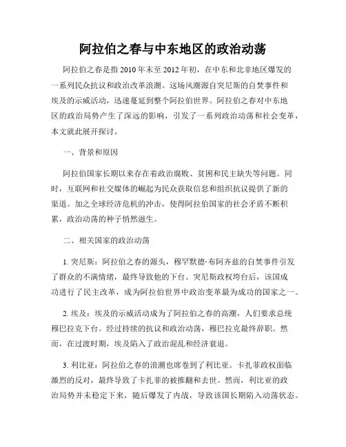 阿拉伯之春与中东地区的政治动荡