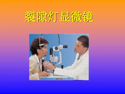 裂隙灯课程ppt课件