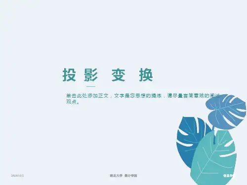 计算机图形学13投影变换