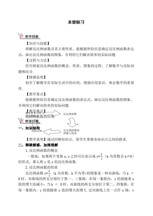 《反比例函数》复习课教案