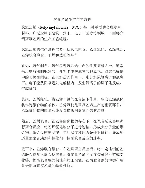 聚氯乙烯生产工艺流程