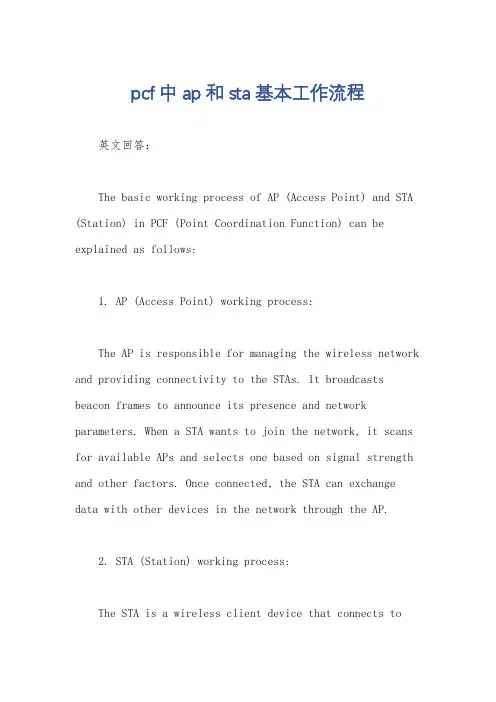 pcf中ap和sta基本工作流程