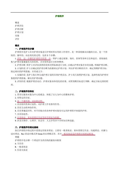 护理程序