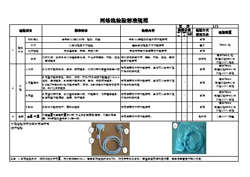 网络线检验标准规范
