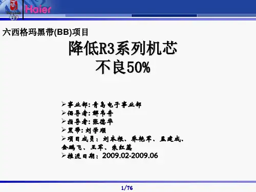 较完整的六西格玛案例