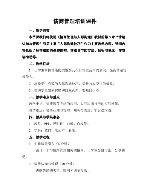 情商管理培训课件
