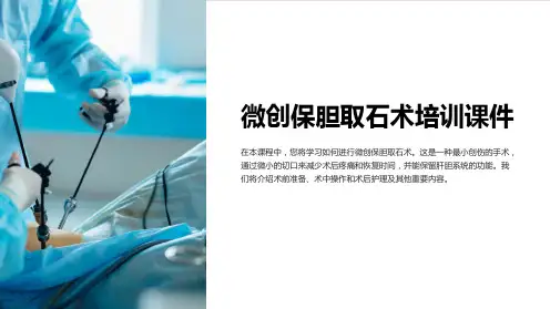 微创保胆取石术培训课件