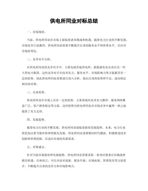 供电所同业对标总结
