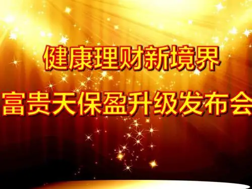 万能险产说会主讲灯片