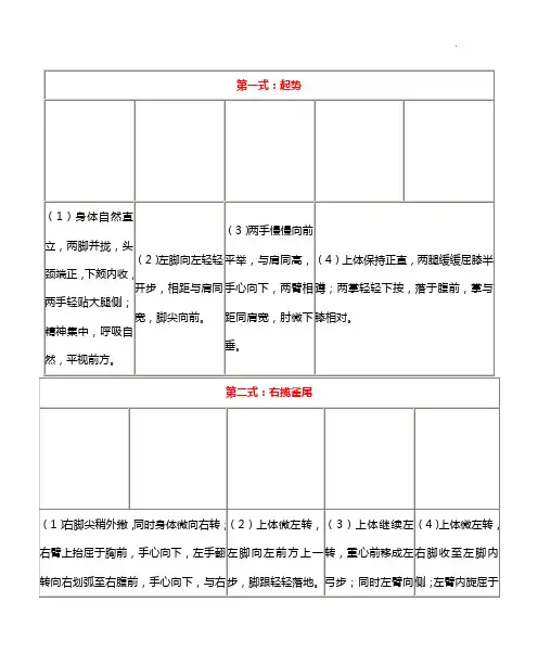 四十二式太极拳拳谱详解