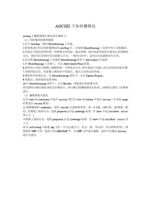 AGCGIS下如何栅格化