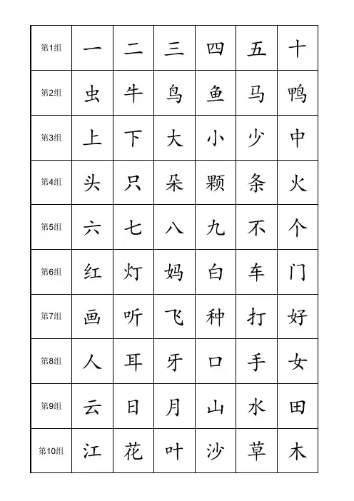 悟空识字1200字