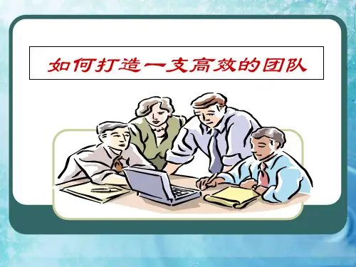如何打造一支高效的团队(PPT 80张)
