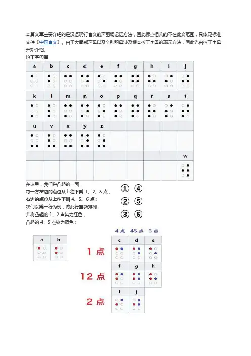 如何记忆盲文符号规则