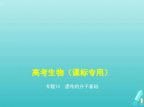 课标专用5年高考3年模拟A版2020高考生物专题10遗传的分子基次件