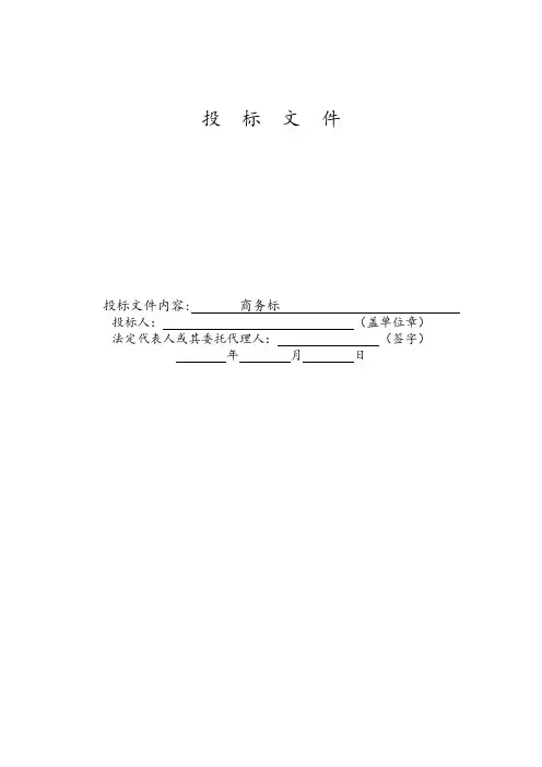 商务标格式模版