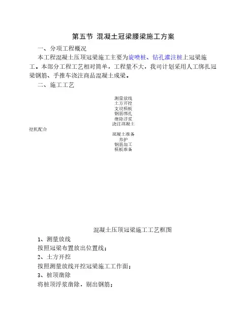 混凝土冠腰梁施工方案