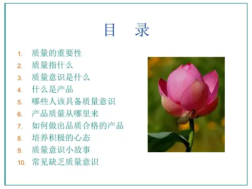 质量意识培训PPT课件