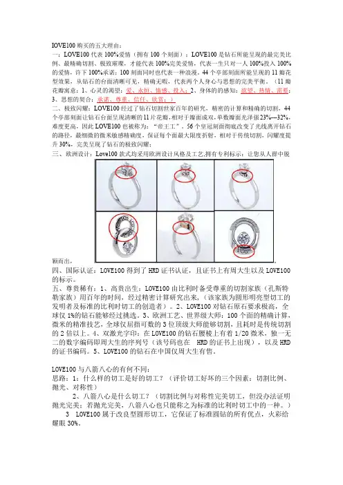 LOVE100产品优势