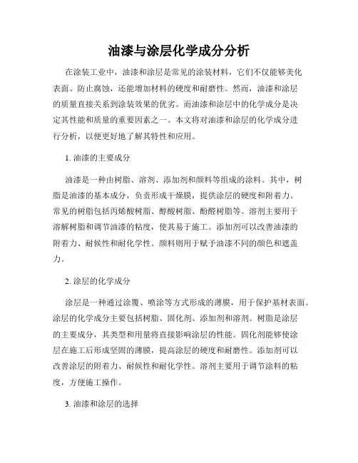 油漆与涂层化学成分分析
