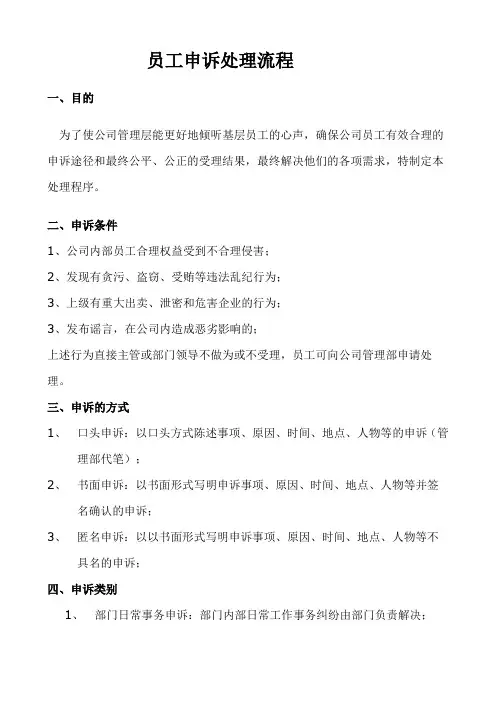 员工申诉流程