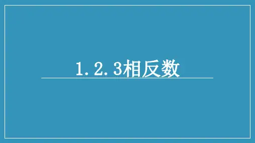 1.2.3  相反数  课件 人教版七年级数学上册 (11)