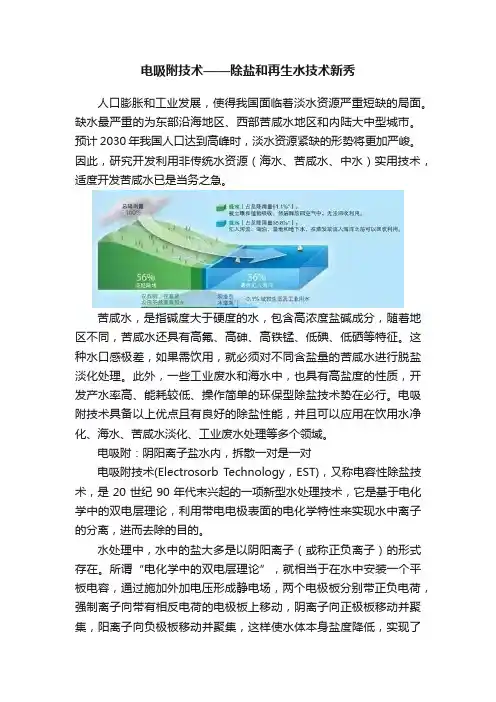 电吸附技术——除盐和再生水技术新秀