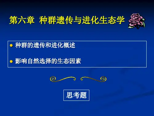 第六章种群遗传与进化ppt课件