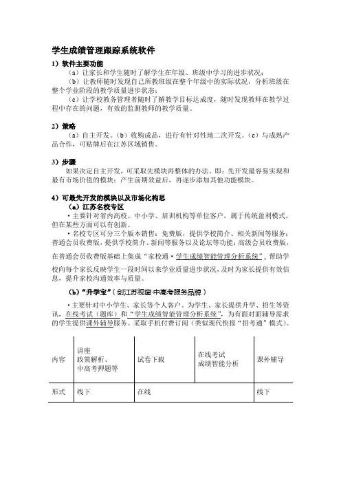 学生成绩管理跟踪系统软件