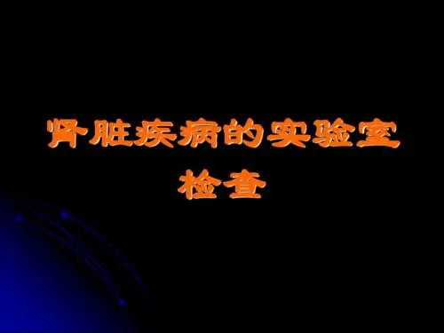 肾脏疾病的实验室检查