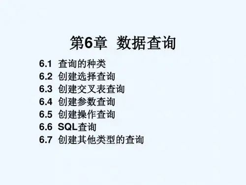 Access2003_第6章数据查询