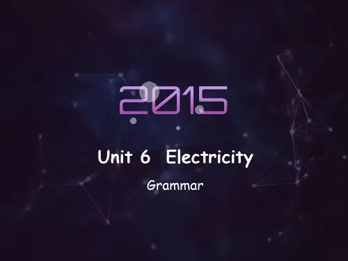 Unit6 Electricity 情态动词语法