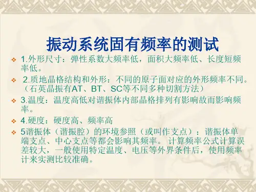 振动系统固有频率的测试