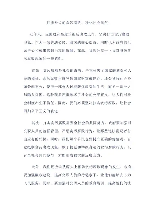 反贪腐感想