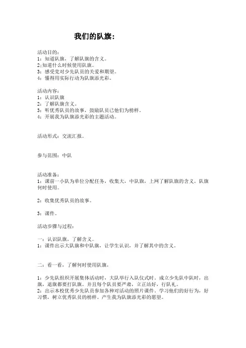 我们的队旗