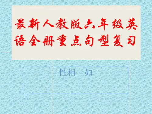 人教版六年级英语上册全册重点句型复习