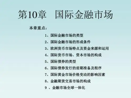 《国际金融市场》PPT课件