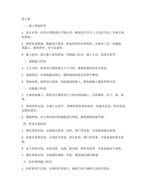 人防工程安装施工步骤(3篇)