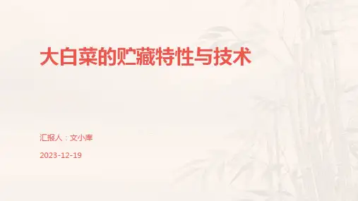 大白菜的贮藏特性与技术