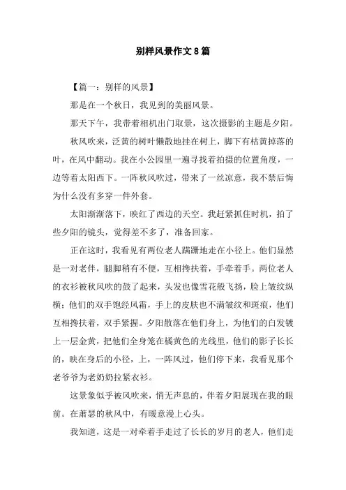 别样风景作文8篇