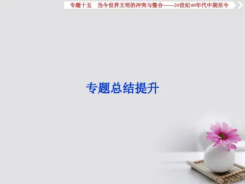 2019届高考历史总复习专题十五当今世界文明的冲突与整合_20世纪40年代中期至今专题总结提升课件