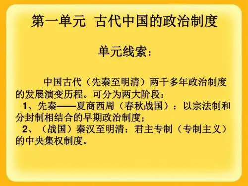古代中国的政治制度 PPT课件57 人教课标版