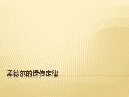 孟德尔的遗传定律