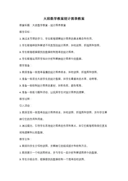大班数学教案统计图表教案