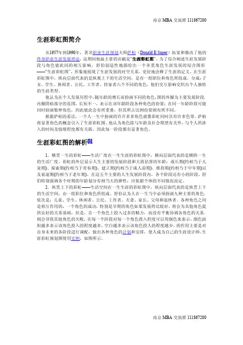 生涯彩虹图是什么