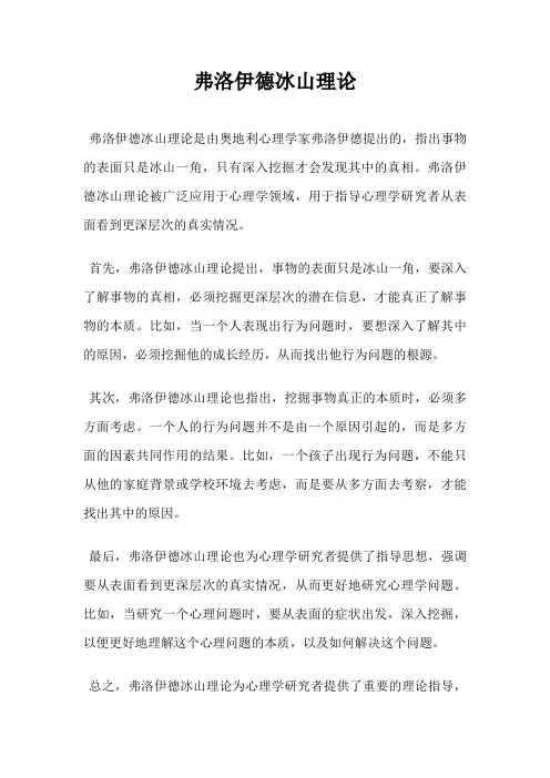 弗洛伊德冰山理论